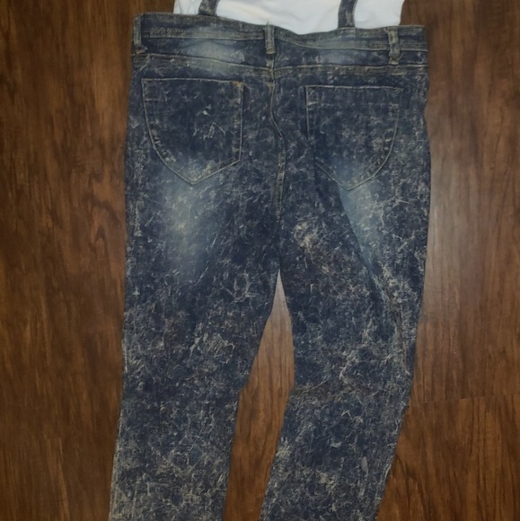 🦓JEANS JEANS overall pants sz L - Picture 4 of 6